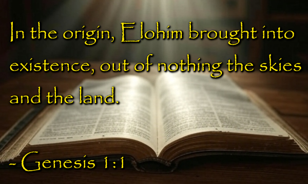 Genesis 1-1 In the origin